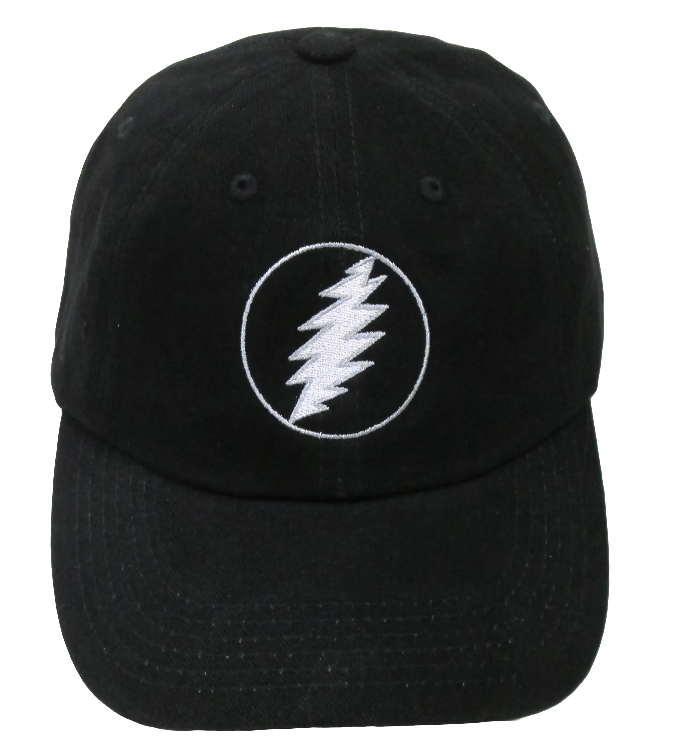 Grateful Dead Lightning Bolt Embroidered Hat - Black