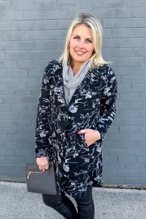 Grey & Black Floral Jacket