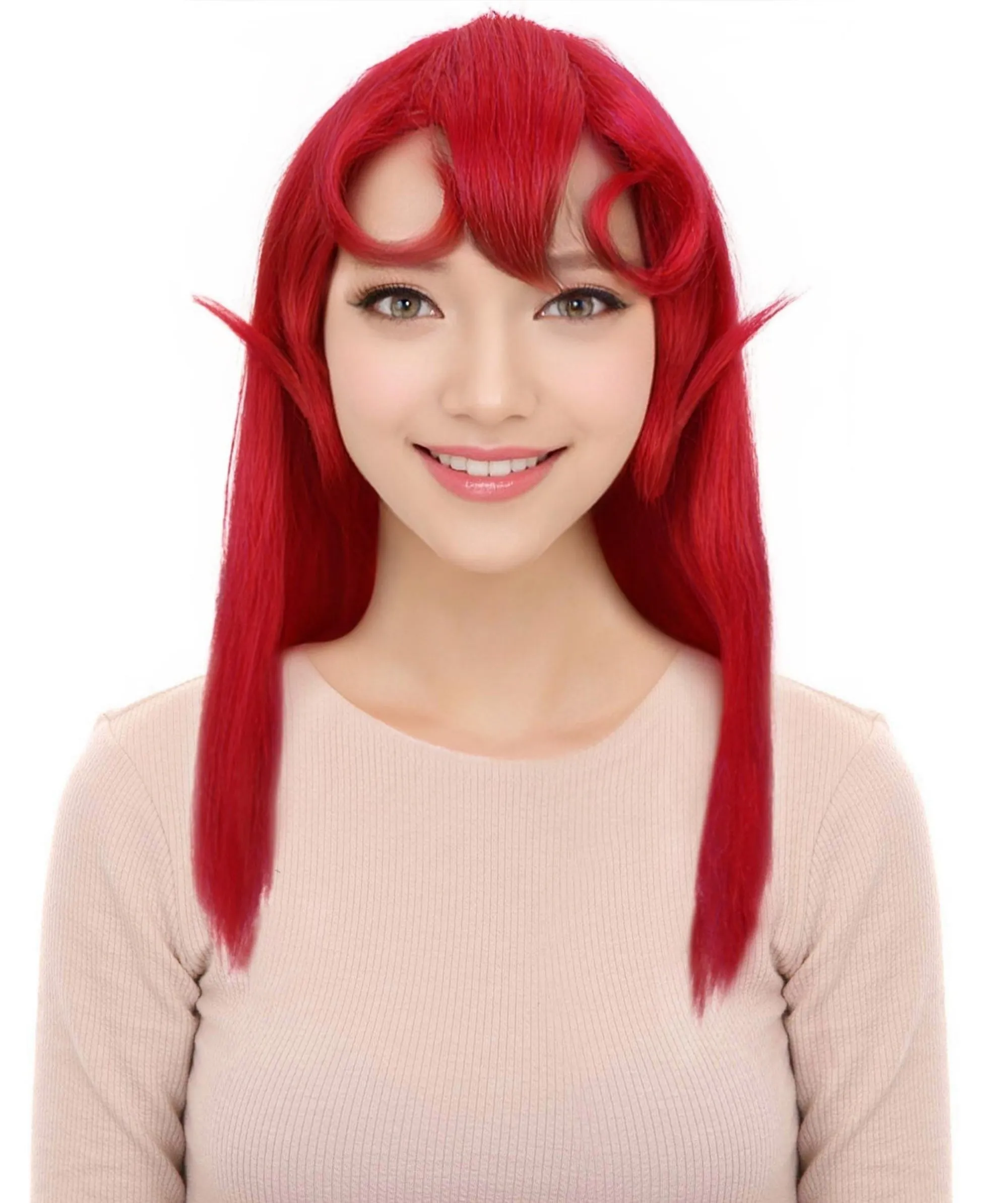 HPO Adult Women's Drag Queen Red Wig I Cosplay Wig I Flame-retardant Synthetic Fiber