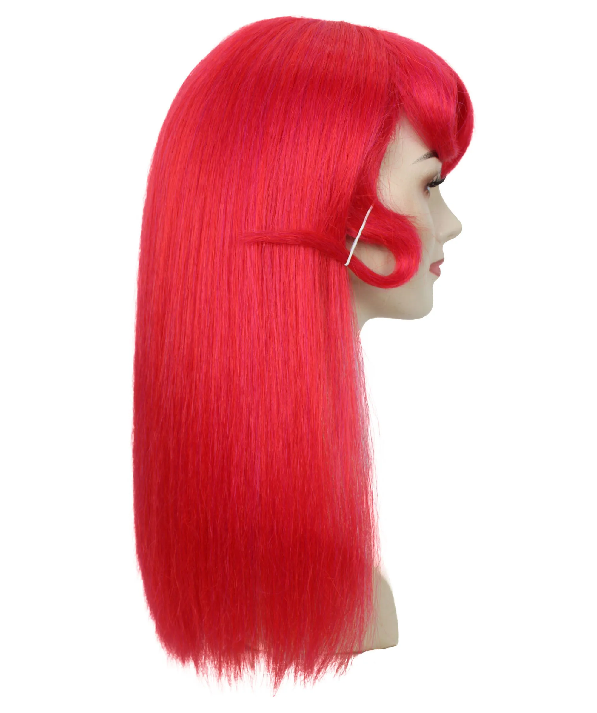 HPO Adult Women's Drag Queen Red Wig I Cosplay Wig I Flame-retardant Synthetic Fiber