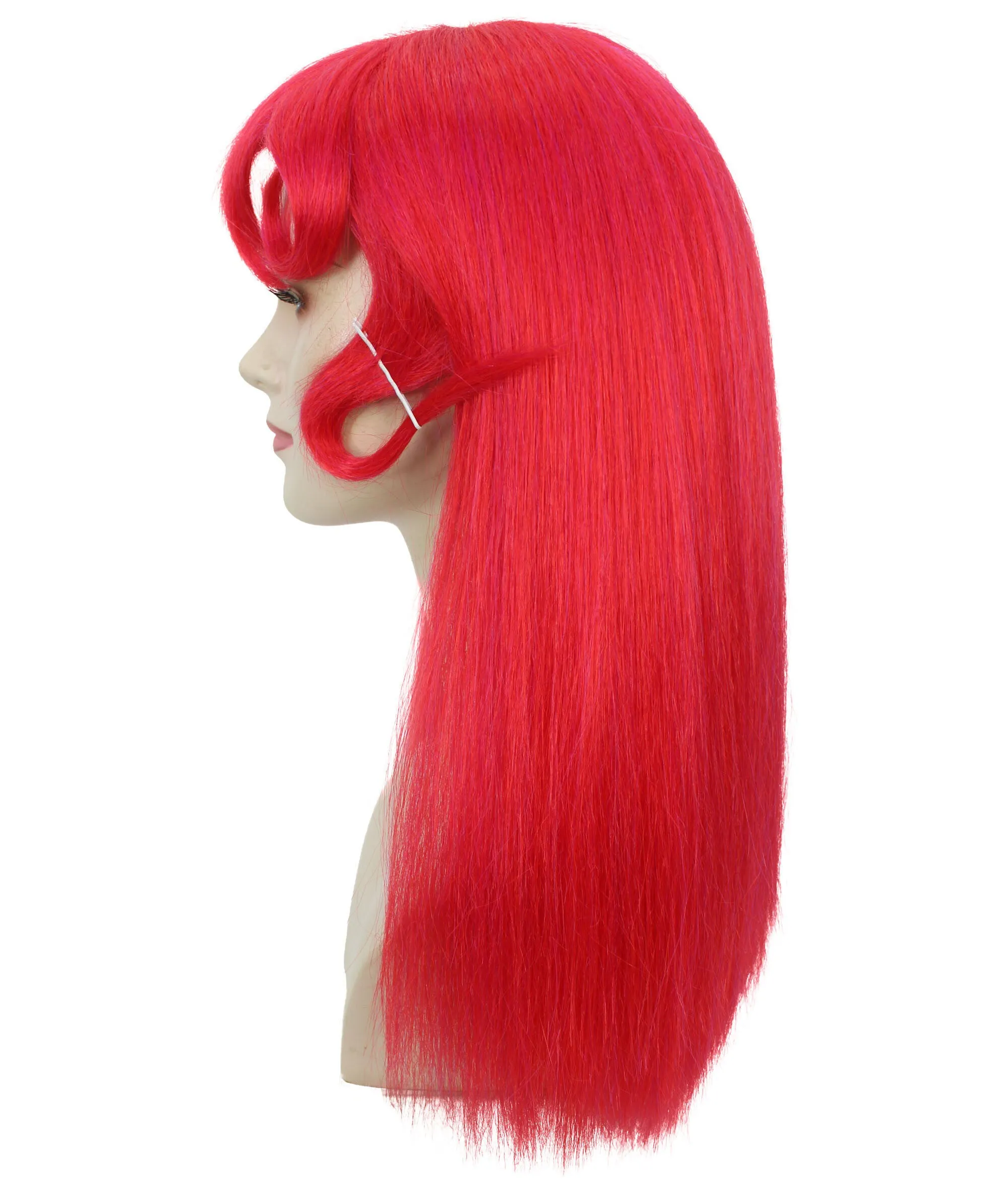 HPO Adult Women's Drag Queen Red Wig I Cosplay Wig I Flame-retardant Synthetic Fiber