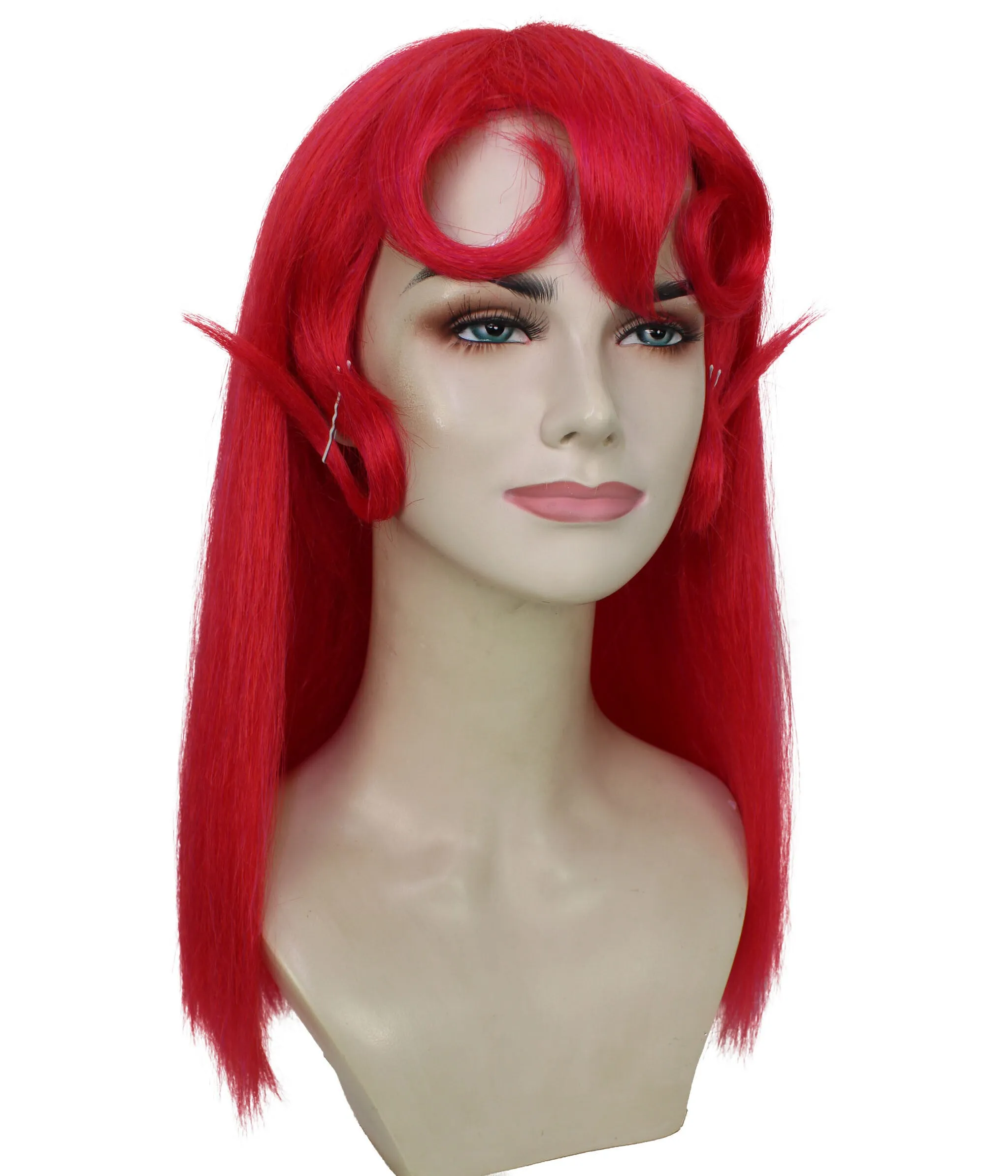 HPO Adult Women's Drag Queen Red Wig I Cosplay Wig I Flame-retardant Synthetic Fiber