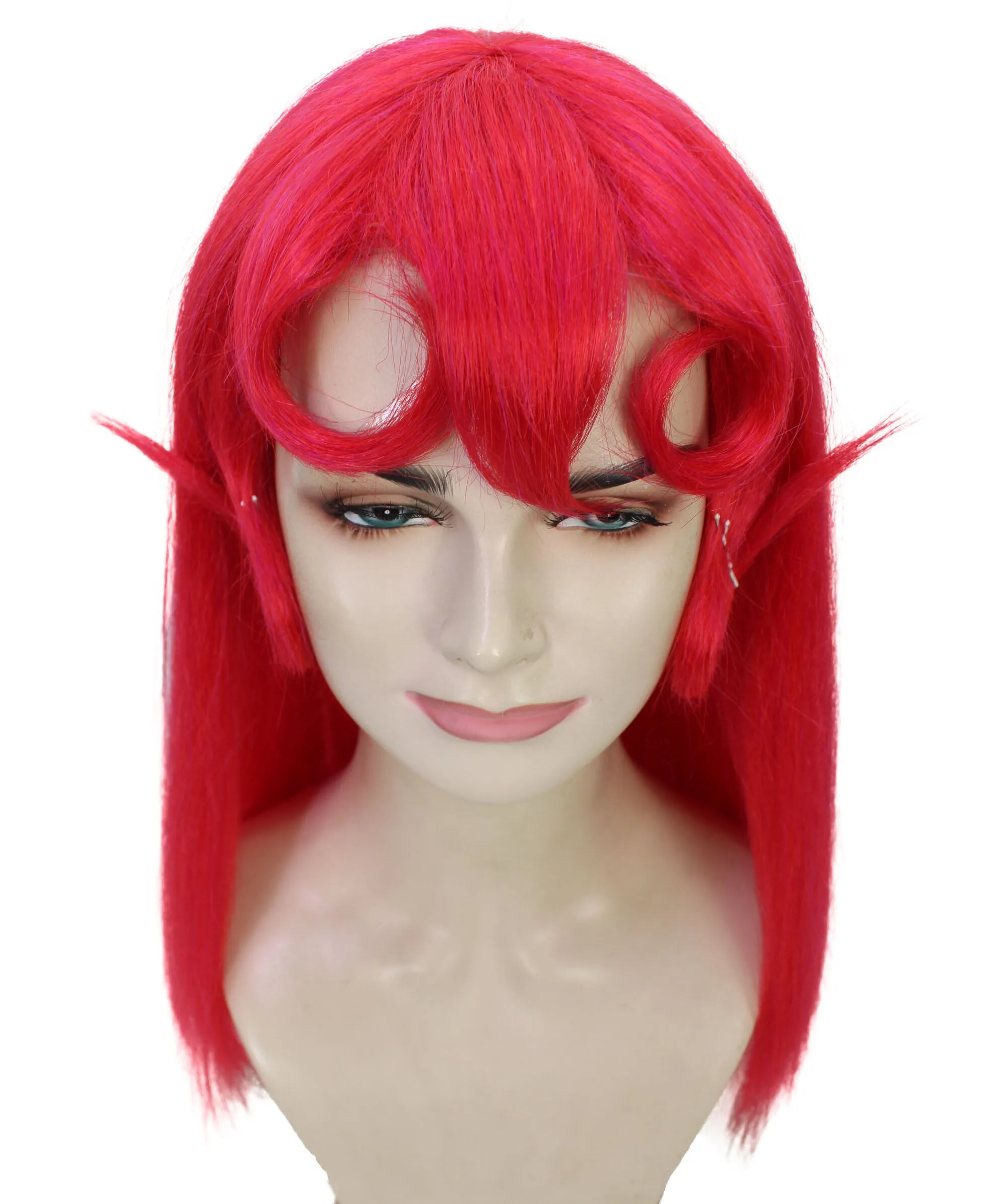 HPO Adult Women's Drag Queen Red Wig I Cosplay Wig I Flame-retardant Synthetic Fiber