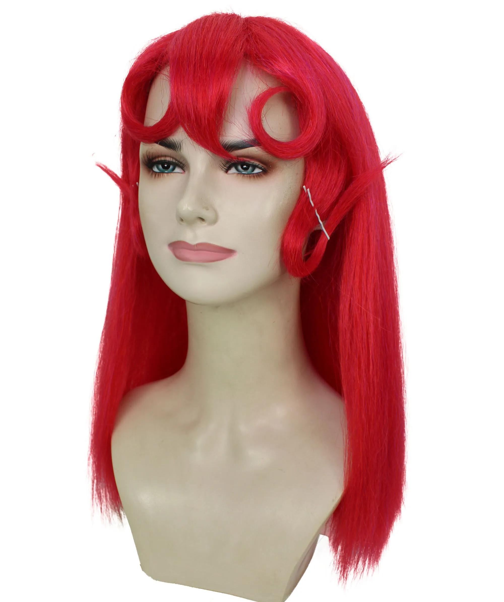 HPO Adult Women's Drag Queen Red Wig I Cosplay Wig I Flame-retardant Synthetic Fiber