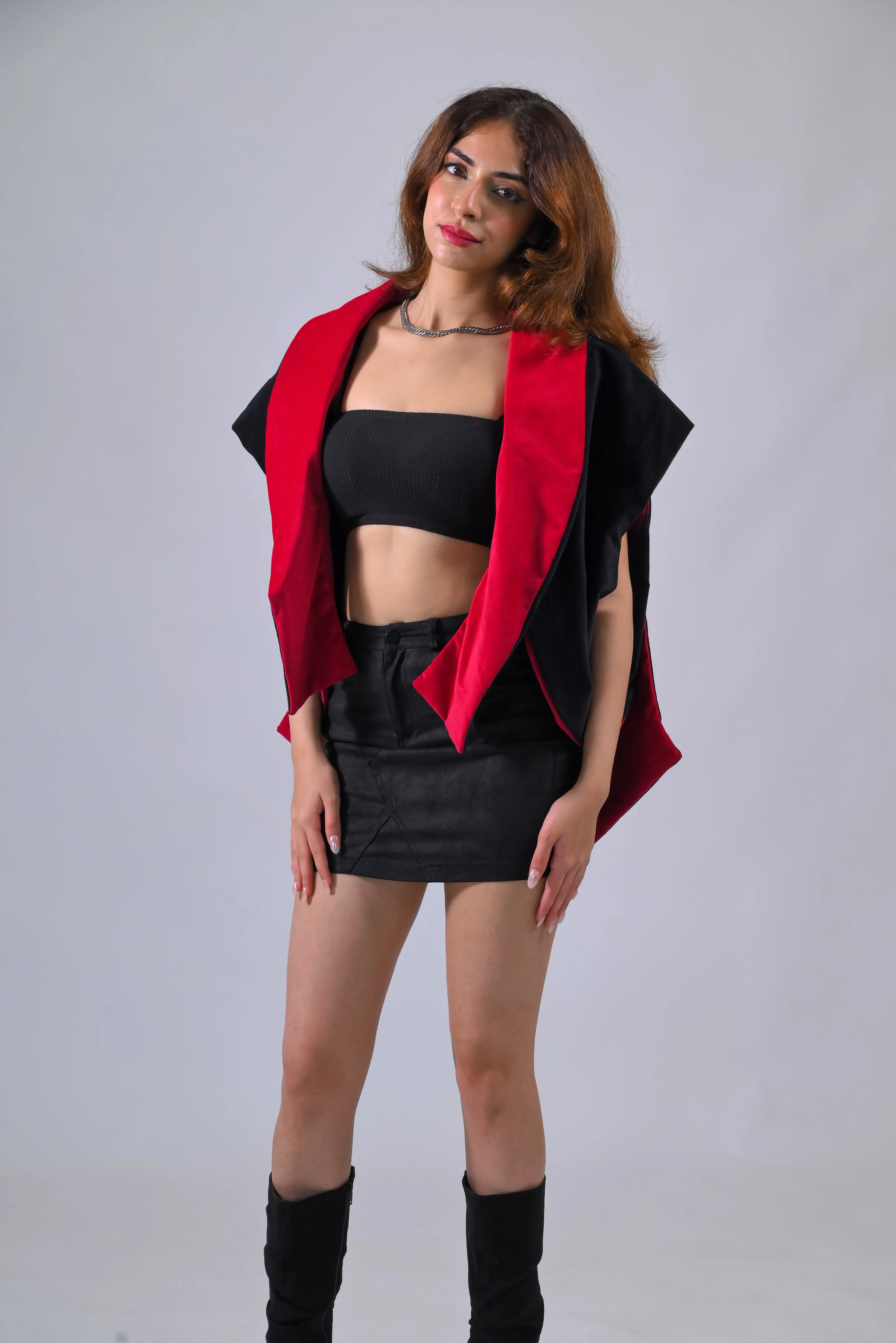 Infinity Circle Jacket - Circular Pattern 'Black-Red'