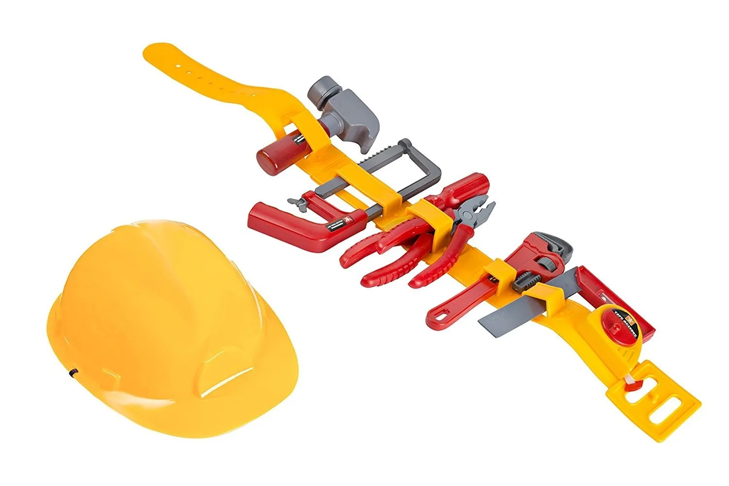 Kids Tool Toy - Pretend Play Children's Tool Belt Set with Hard Hat, Tape Measure and Toy Hand Tools