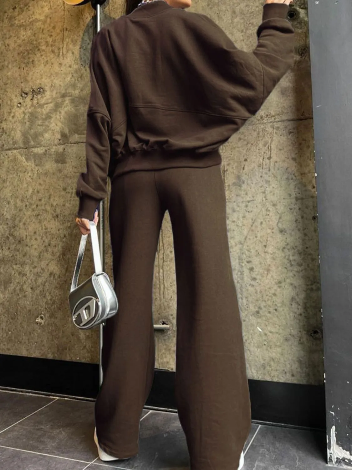 Leisure Zip Up Top and Drawstring Pants Set