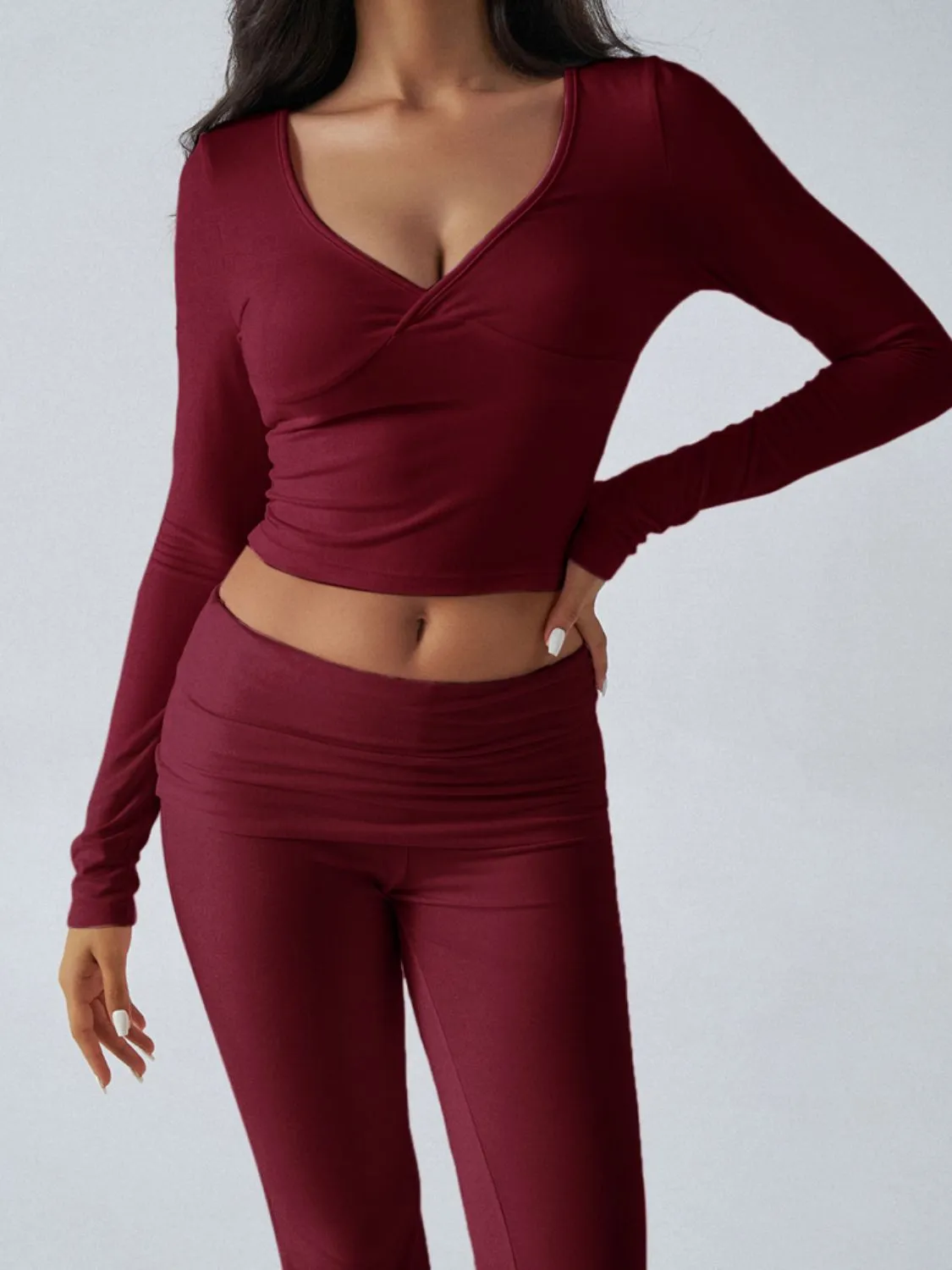 Long Sleeve Top and Pants Activewear Set