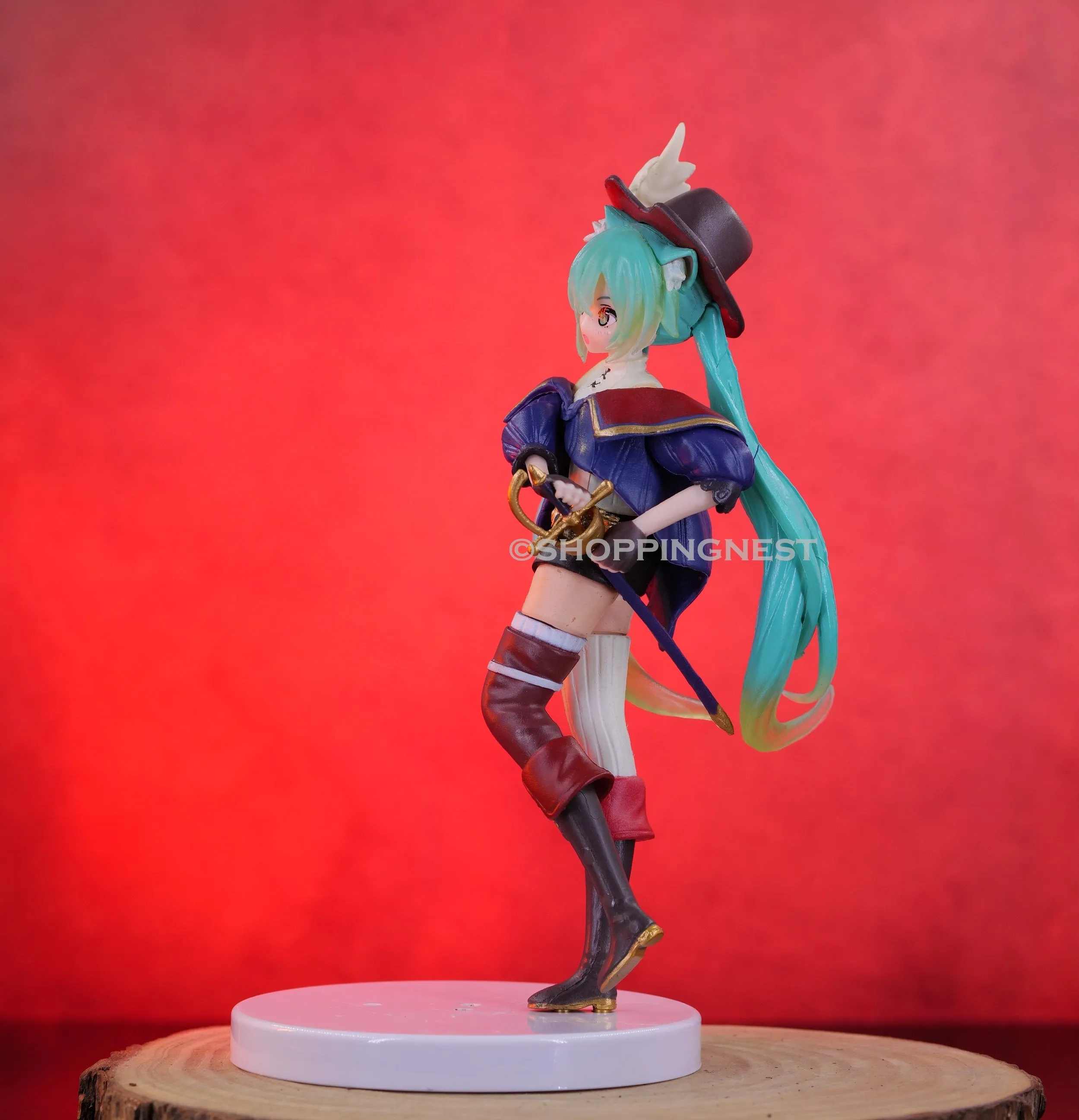 New Hatsune Miku Wonderland figure cat wearing boots Action Figure | 15 CMS |