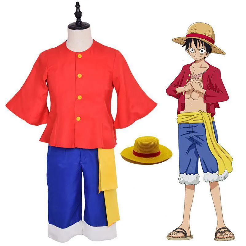 One Piece Monkey D Luffy 2 Years Later Cosplay Costume