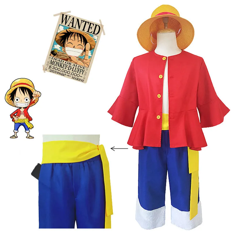 One Piece Monkey D Luffy 2 Years Later Cosplay Costume