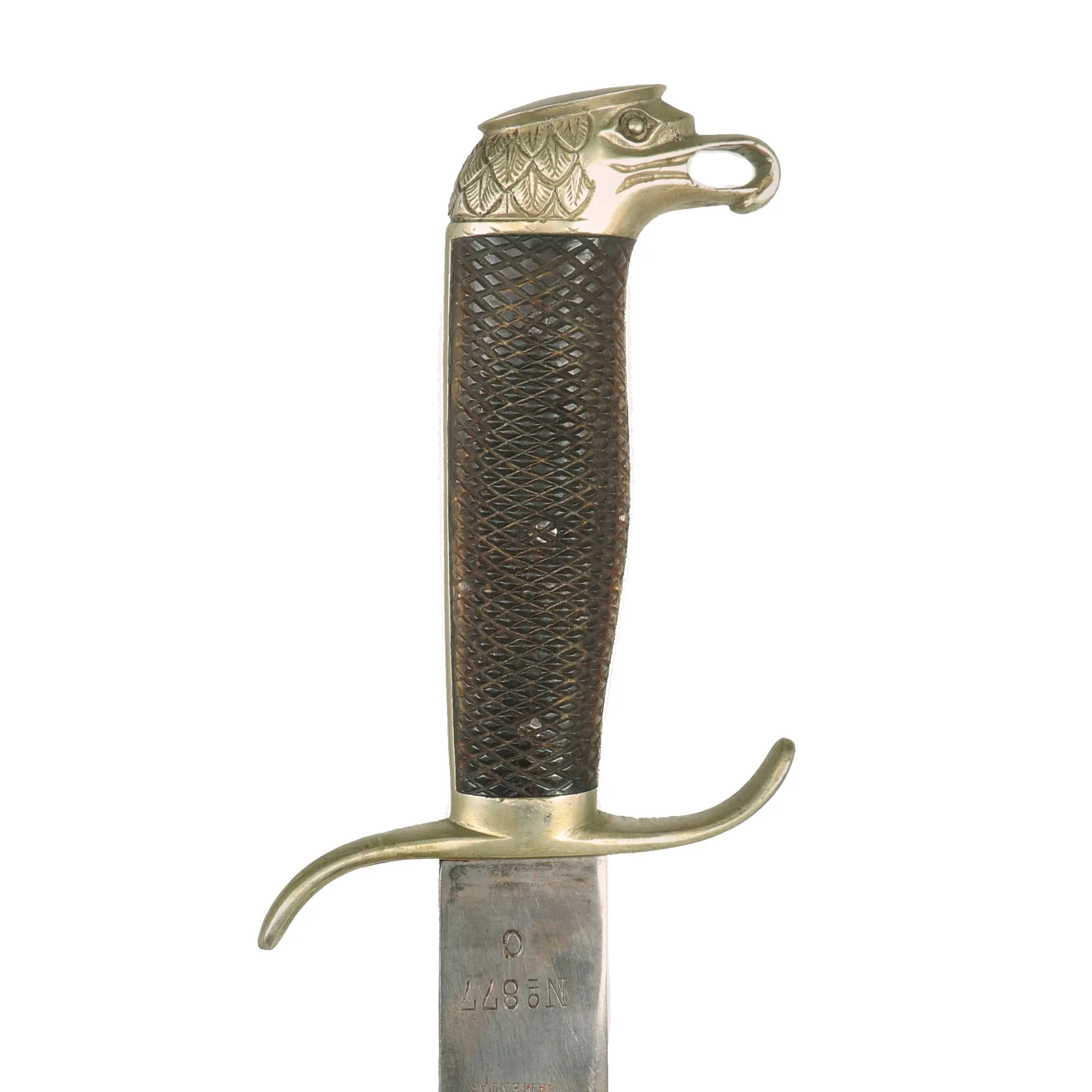 Original Spanish-American War Era Spanish Officer Pioneer Machete Sword by Frederick Esser of Germany With Scabbard