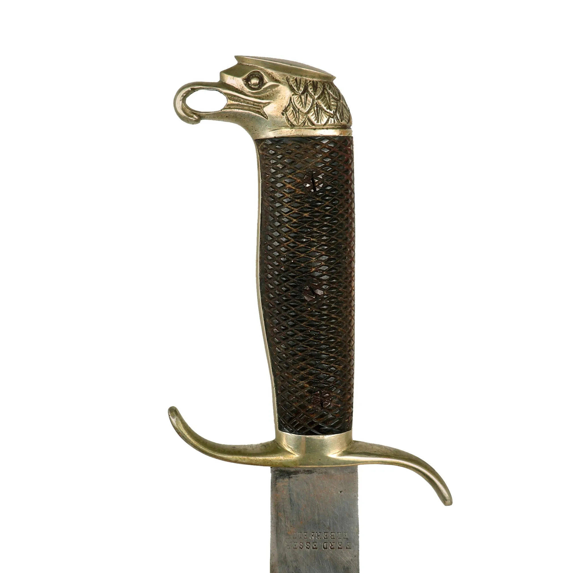 Original Spanish-American War Era Spanish Officer Pioneer Machete Sword by Frederick Esser of Germany With Scabbard