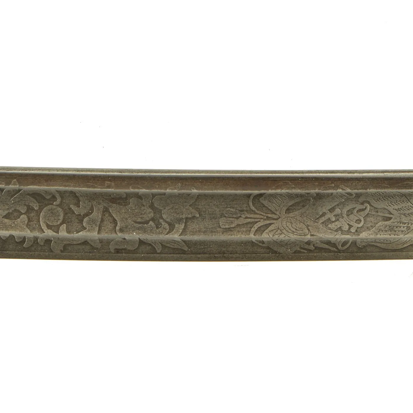 Original U.S. Civil War M1850 Foot Officer Sword by Henry Sauerbien of Newark, NJ with Etched Blade & Scabbard