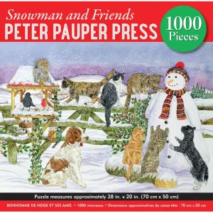 Peter Pauper Press 1000pc Puzzle - Snowman And Friends