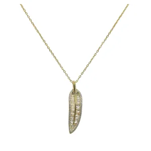 "Crystal Feather" Charm Necklace