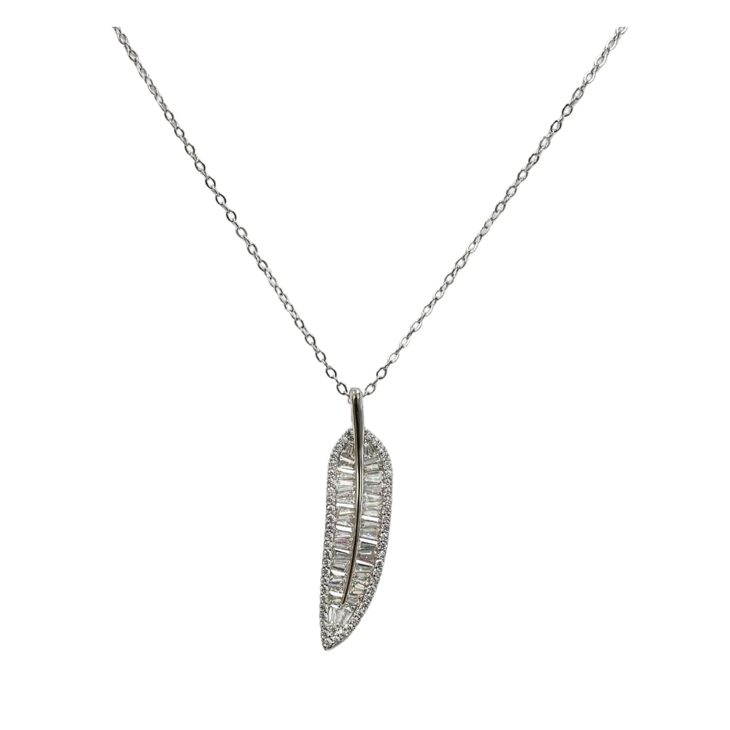 "Crystal Feather" Charm Necklace