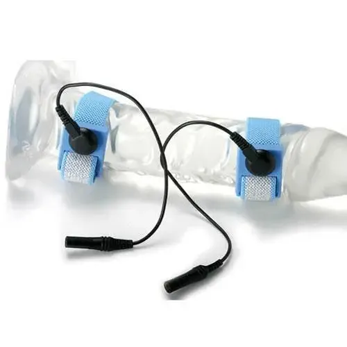 Rimba Electro Stimulation Blue Flexible Penis Straps with Velcro