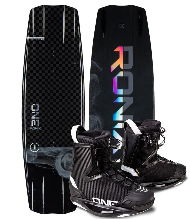 Ronix One Blackout Wakeboard Package with One Boots (2024)