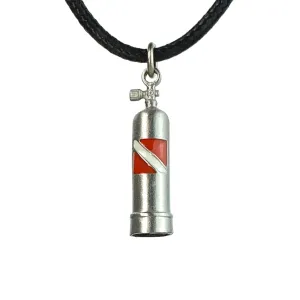 Scuba Tank Necklace for Men and Women- Scuba Diving Gift, Scuba Tank Necklace with Diver Flag, Gifts for Divers, Scuba Diving Jewelry, ScubaTank Charm