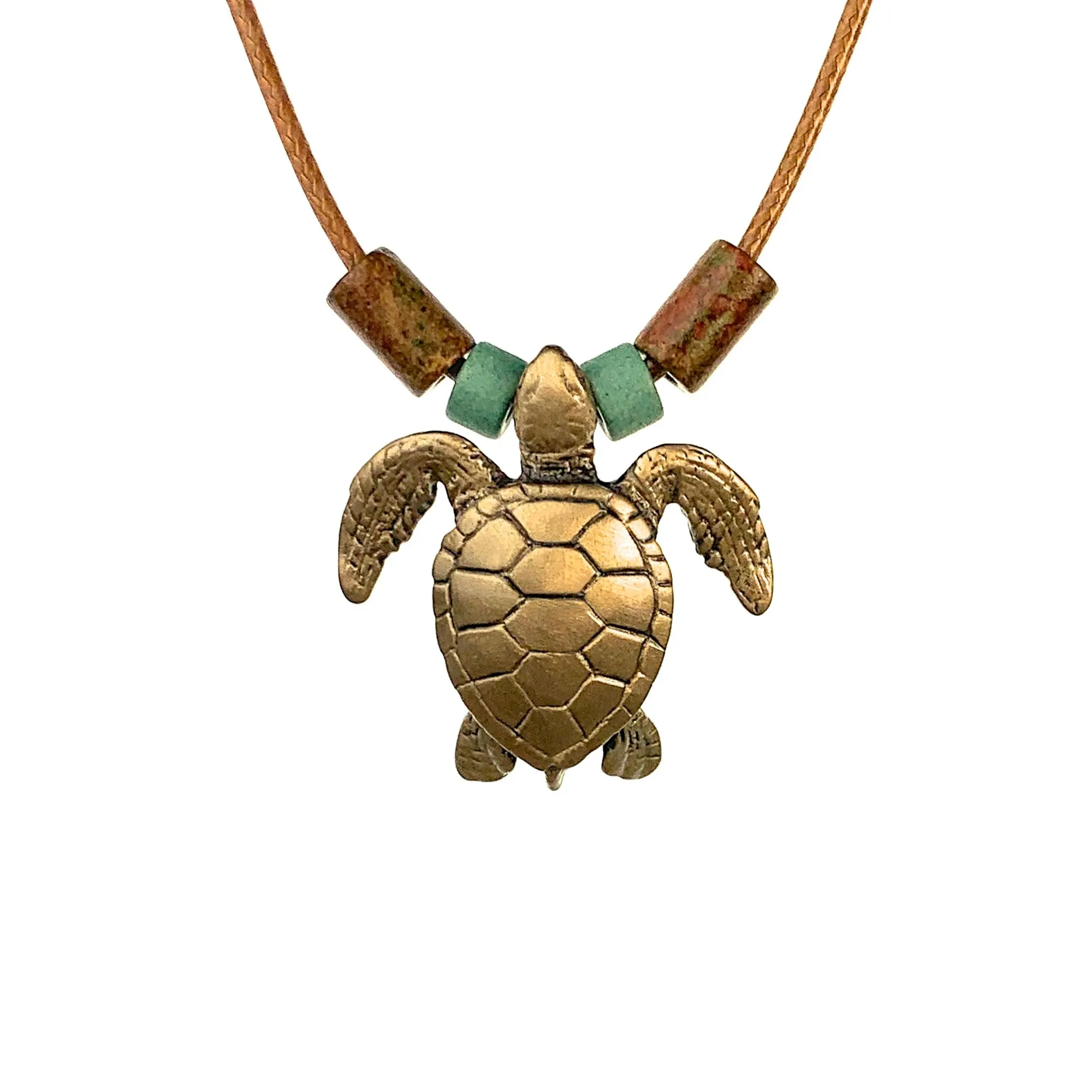 Sea Turtle Necklace Bronze Pendant- Sea Turtle Gifts for Women, Turtle Necklaces, Unique Gift for Turtle Lover, Sea Life Jewelry, Beachy Jewelry