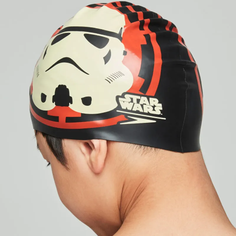 Speedo - Star Wars Stormtrooper Junior Slogan Silicone Cap - Black/Red