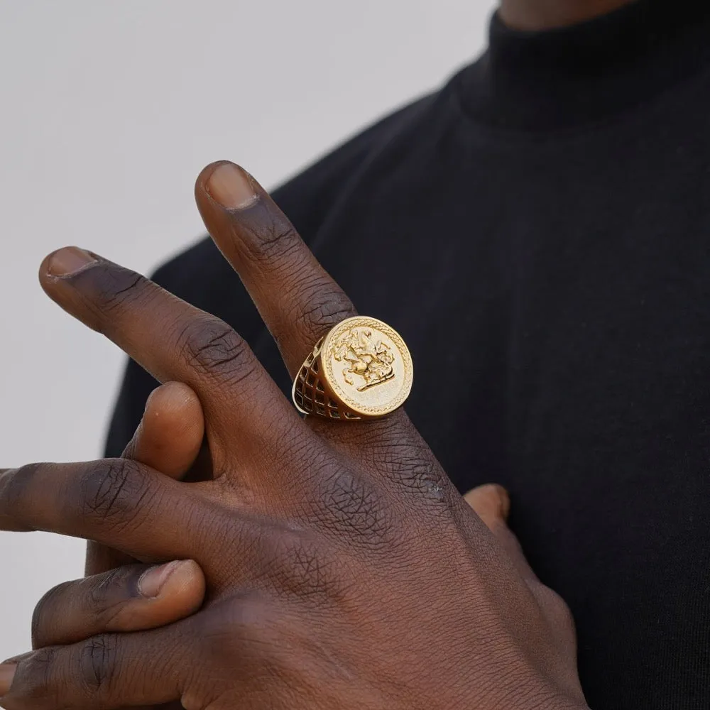 St George Sovereign Ring - Gold