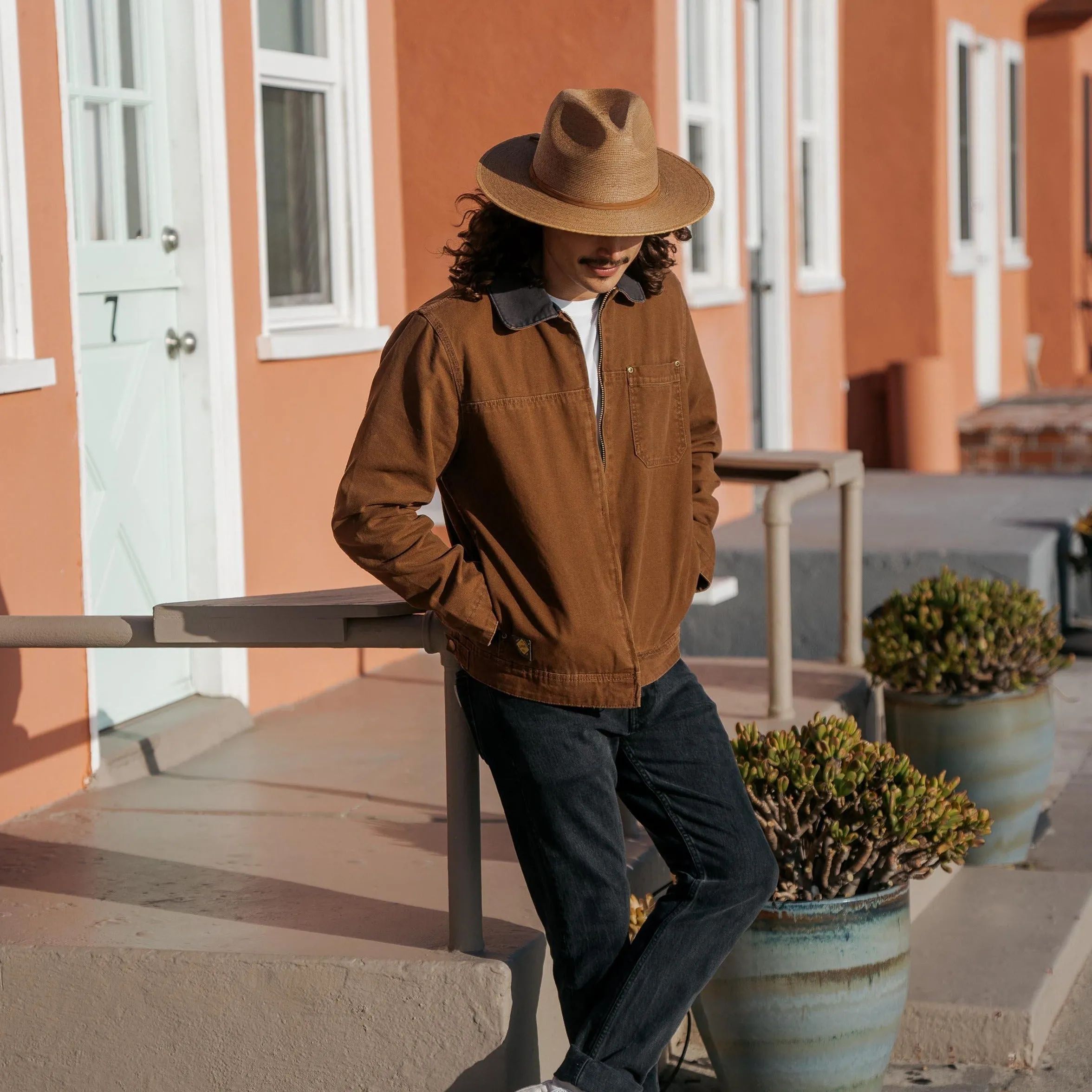 Statement Piece Straw Fedora in Saddle