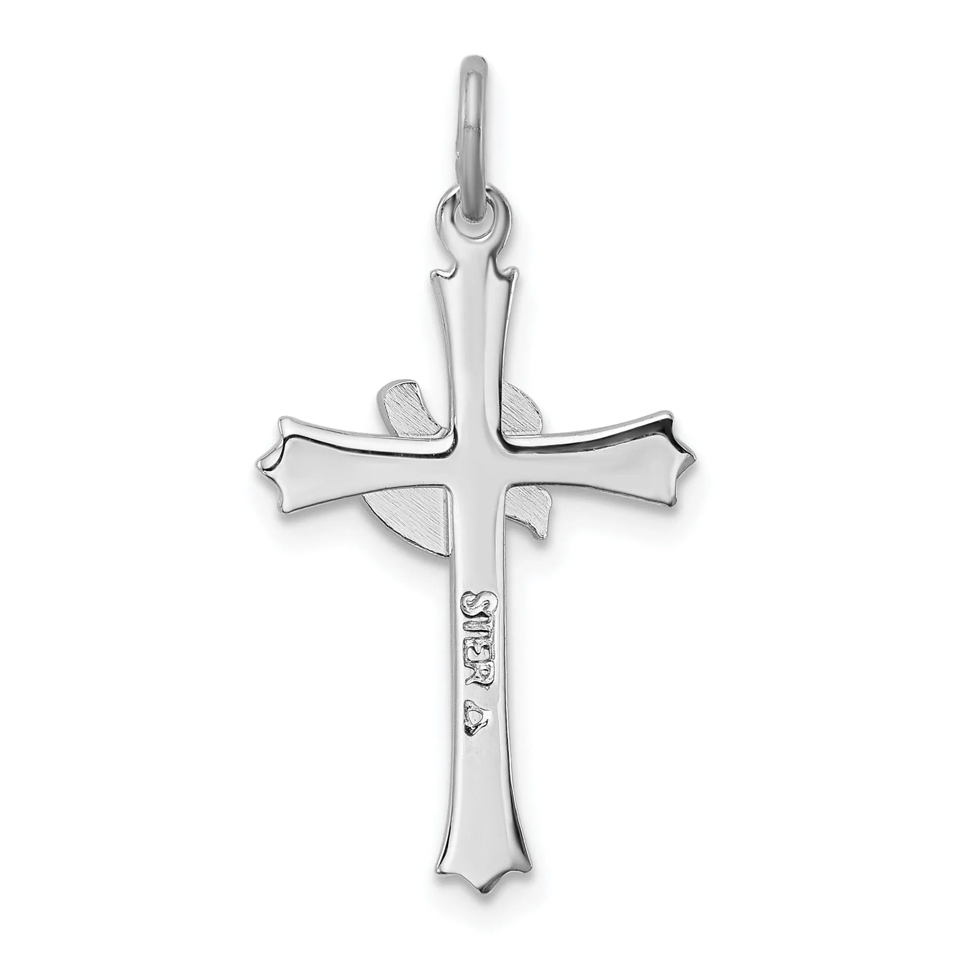 Sterling Silver Dove Cross Charm