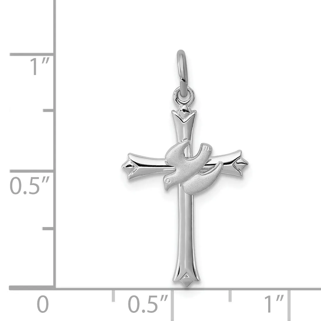 Sterling Silver Dove Cross Charm