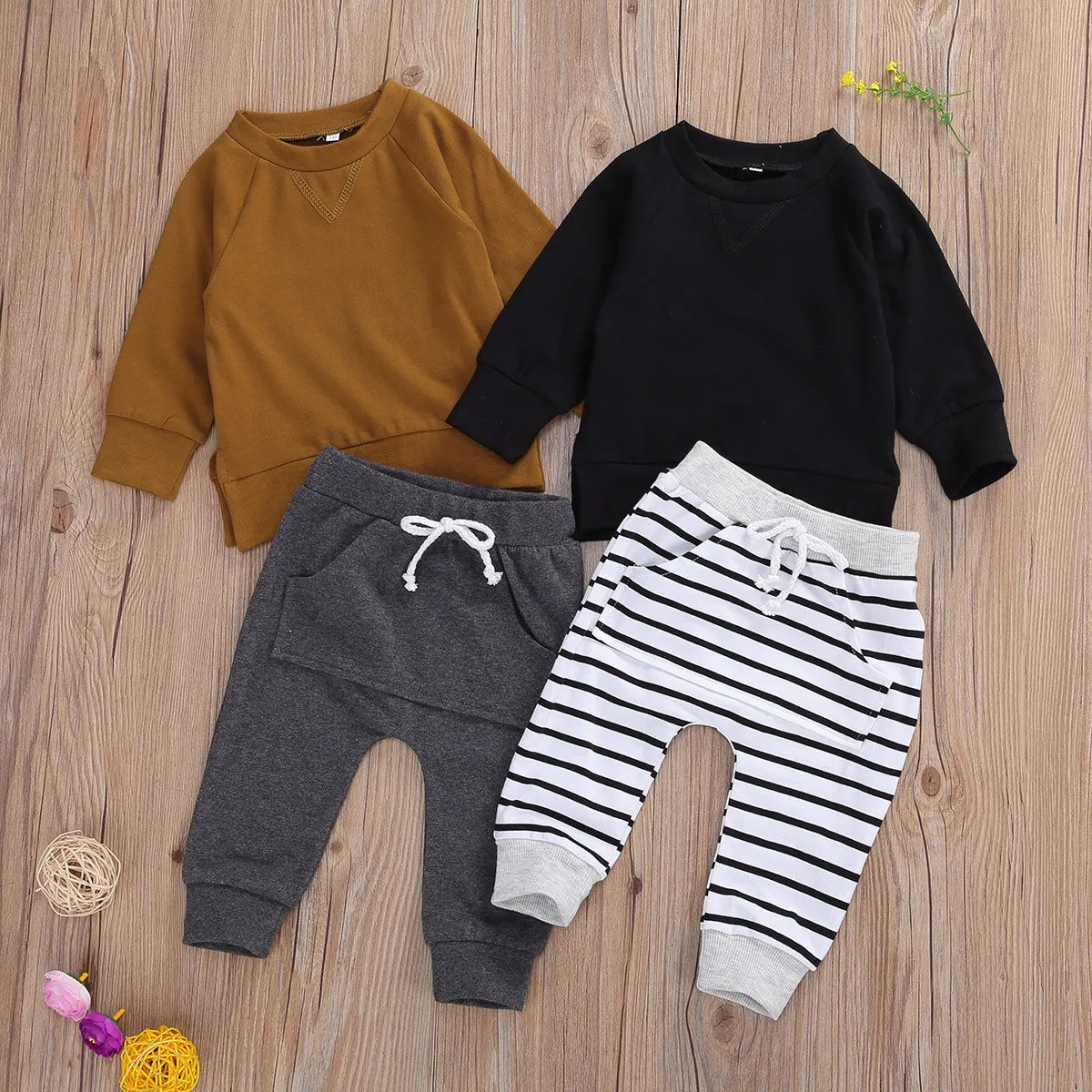 Stripe Baby Clothes Set - Boys Tracksuit Set