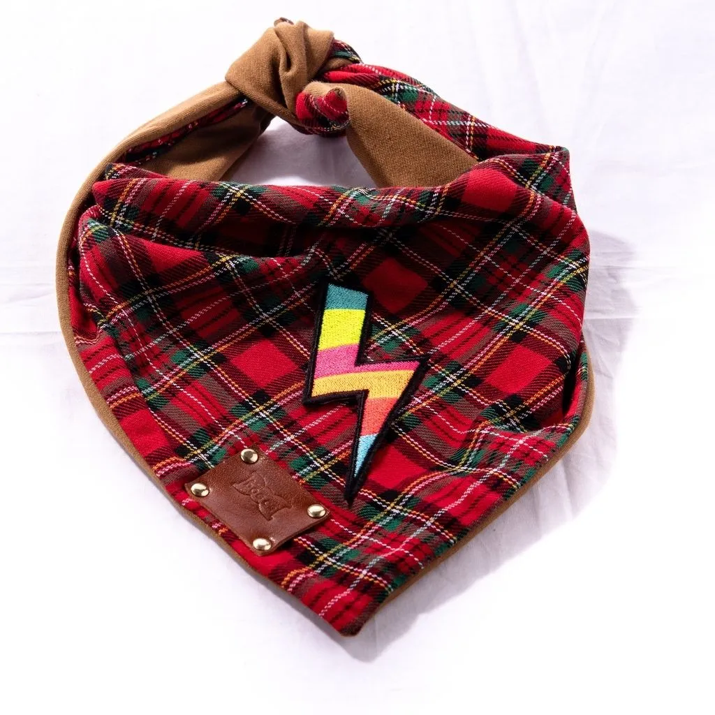 Timpa Tartan Dog Bandana | Red