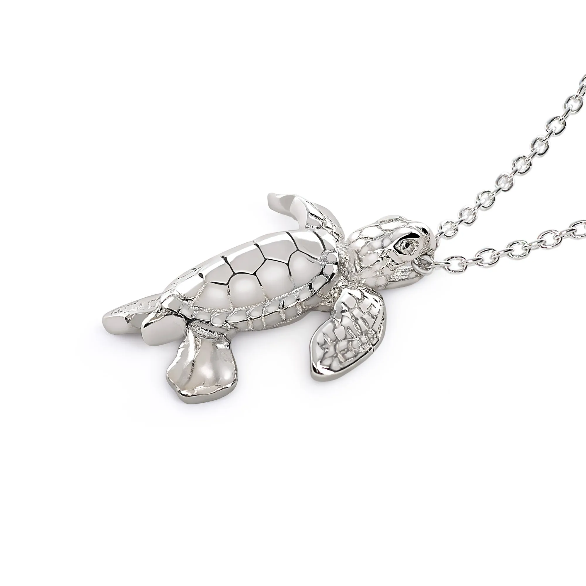 Turtle Necklace Sterling Silver- Miniature Turtle Pendant, Sea Turtle Gifts, Sterling Silver Turtle Charm Necklace, Gifts for Turtle Lovers