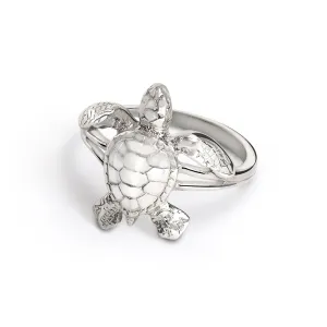 Turtle Ring, Sterling Silver Turtle Ring- Baby Hatchling Sterling Silver Ring, Rings for Scuba Divers