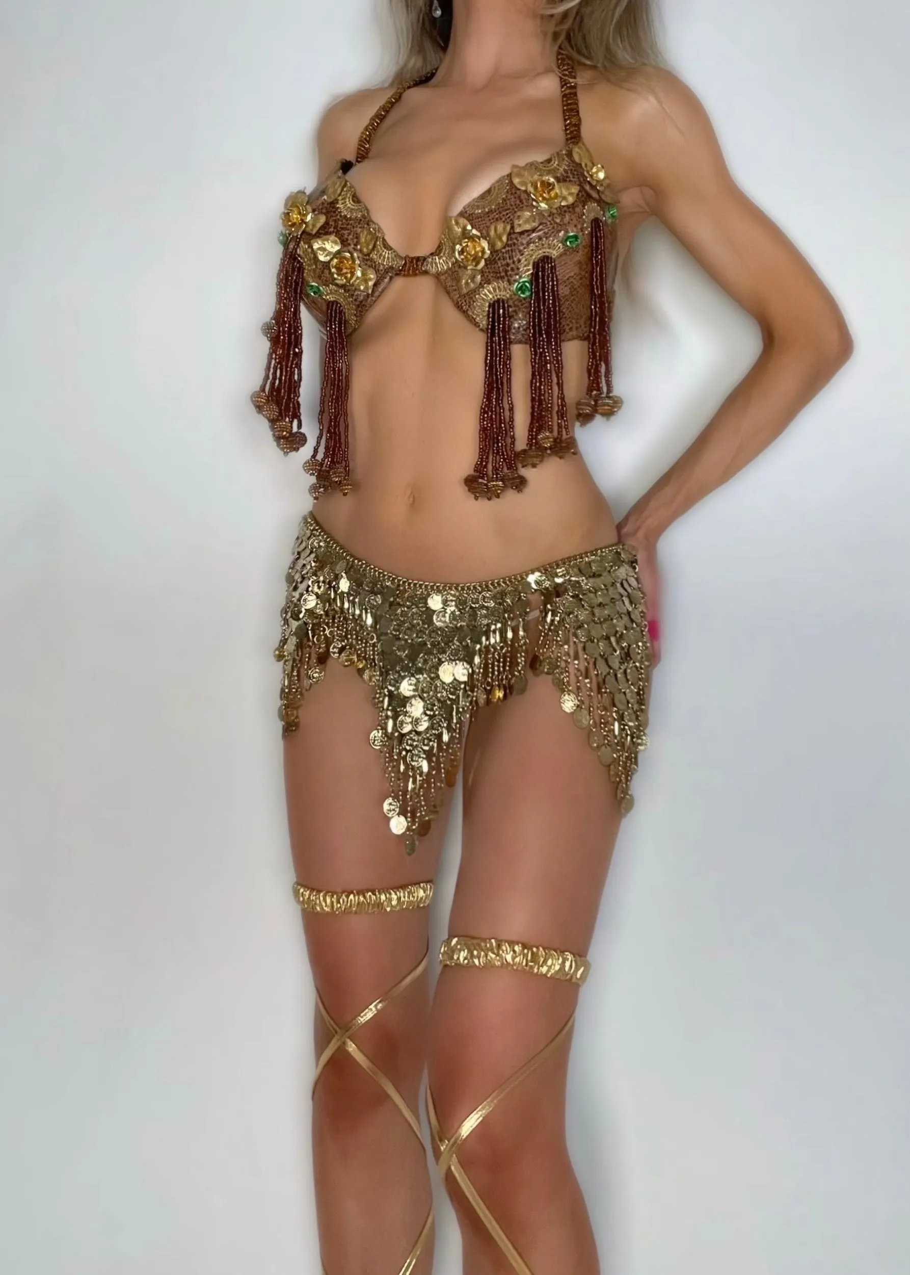 Warrior Princess Handmade Vintage Belly Dance Bra Top | Boho Steampunk Festival Style