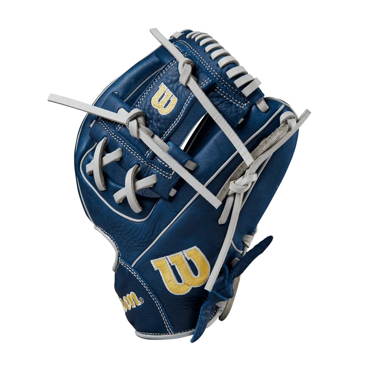 Wilson 2024 A1000 DP15 11.5” Infield Baseball Glove Navy/Silver/Yellow 11.5"