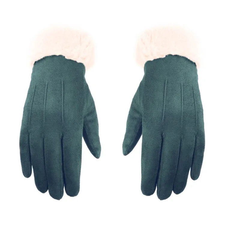 WST-01 Fleece Warm Gloves Autumn and Winter Touchscreen Cycling Gloves(Cyan Blue)