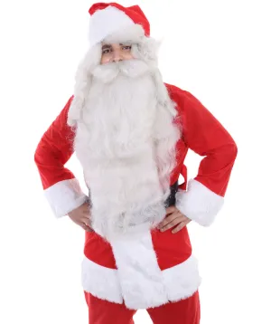 Xmas Party Super Santa Claus Christmas Cosplay Bundle| Wig and Beard Sets | Premium Breathable Capless Cap