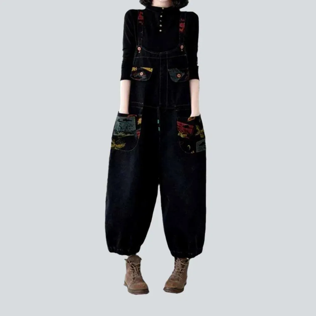 Y2k denim dungaree for women